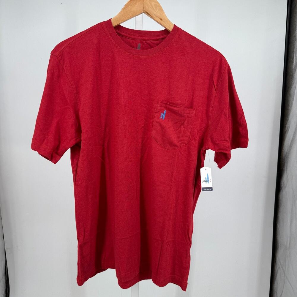 Johnnie-O Heathered Dale T-Shirt Mens S Ruby Red Short Sleeve Crew Neck JMST2670